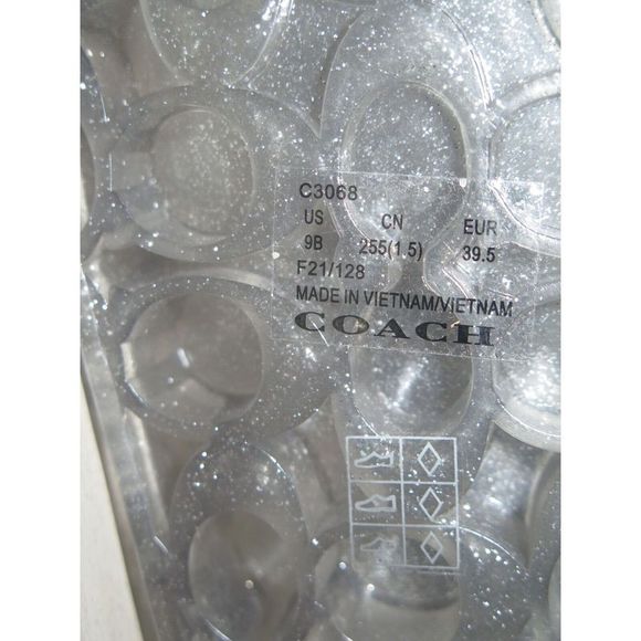 Coach C3068 Women's Sz 9B Ulyssa Sliver Slide Sandal - Picture 5 of 9